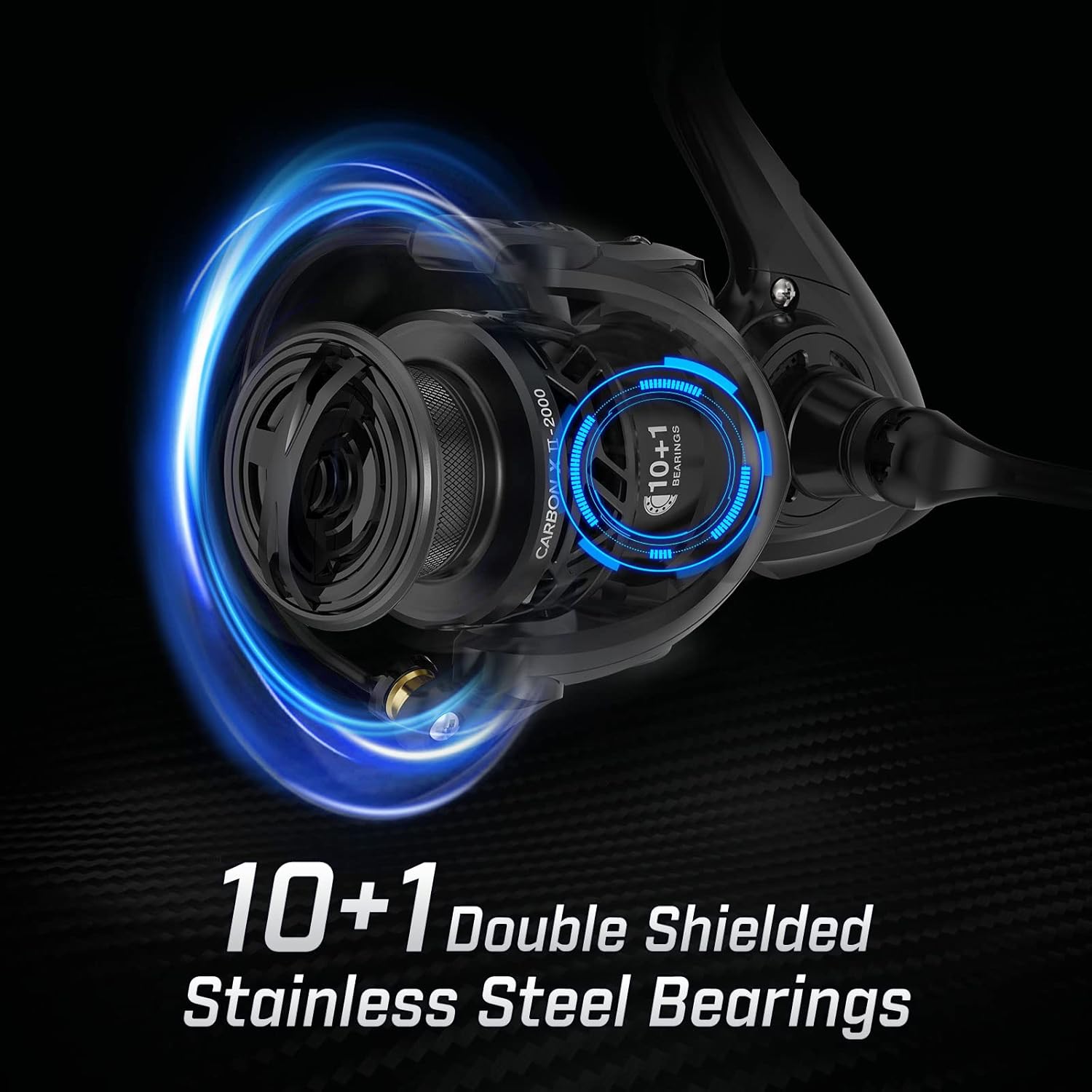 Piscifun Carbon X II Spinning Reels, Light to 5.5oz, Upgrade Carbon Frame Rotor, 22LBs Max Drag, 10+1 Shielded BB, 6.2:1/5.2:1, Smooth Powerful Freshwater Saltwater Spinning Fishing Reel - Image 4