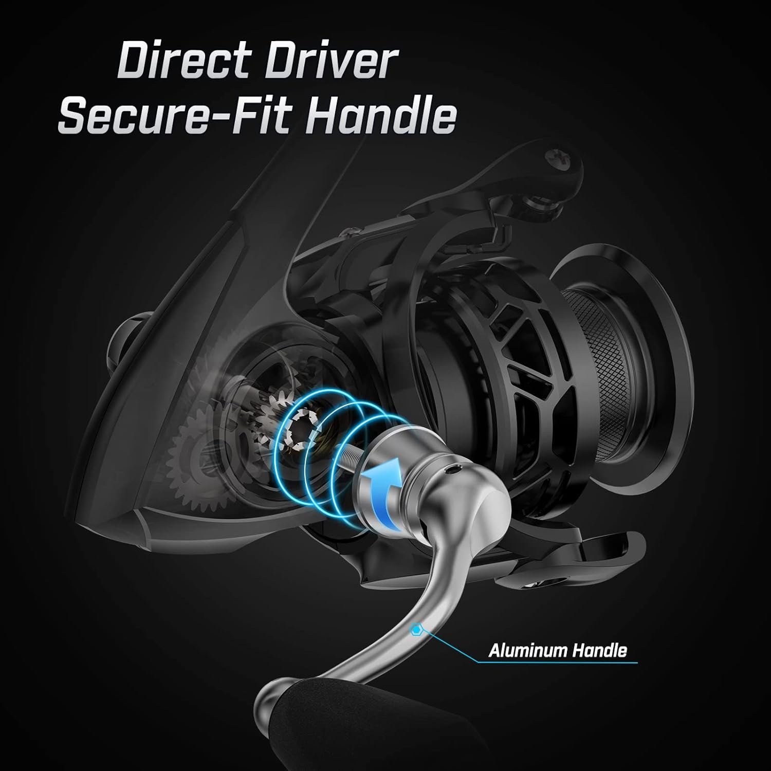 Piscifun Carbon X II Spinning Reels, Light to 5.5oz, Upgrade Carbon Frame Rotor, 22LBs Max Drag, 10+1 Shielded BB, 6.2:1/5.2:1, Smooth Powerful Freshwater Saltwater Spinning Fishing Reel - Image 6