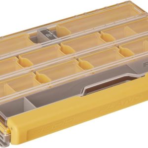 Plano EDGE 3600 Terminal Tackle Storage, Gray and Yellow, Includes 10 Hook Retainers, Rustrictor Rust-Resistant Technology, Waterproof Premium Fishing Utility Box