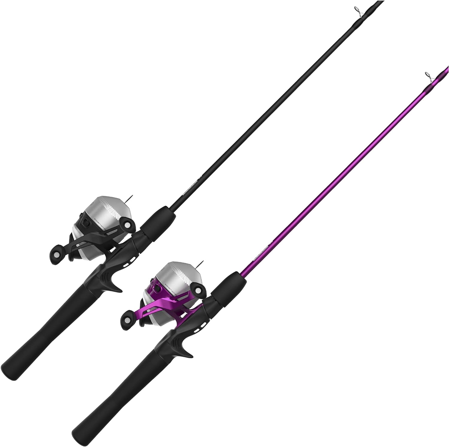33 Spincast Reel and 2-Piece Fishing Rod Combo, 5-Foot 6-Inch Durable Fiberglass Rod, Quickset Anti-Reverse Fishing Reel with Bite Alert